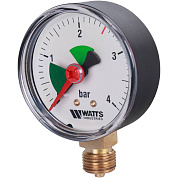 Манометр радиальный F+R201 63 мм 3/8" 4 бар WATTS