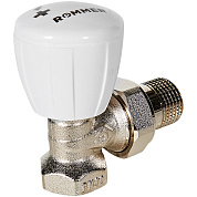 Регулирующий клапан для радиатора 1/2" ROMMER ручной, угловой (RVR-0002-100015)