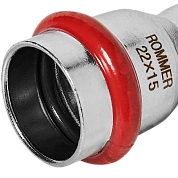 Муфта переходная под пресс 22 х 15 мм, из нержавеющей стали ROMMER (RSS-1018-002215)