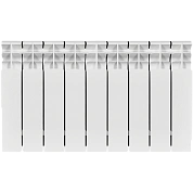 Радиатор биметал. 9 секций STOUT TITAN 350 боковое подключение (белый RAL 9016) 