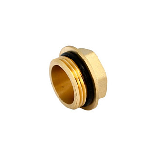Заглушка UNI-FITT OPTIMAL с наружной резьбой 1" со шляпкой с O-RING, латунь Артикул 608G4201