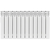Биметаллический радиатор UNI-FITT 500/100 12 секций (боковое подключение, цвет белый глянцевый)