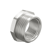 Футорка резьбовая DN15х8 Н 1/2" x В 1/4" латунь никель LD Pride