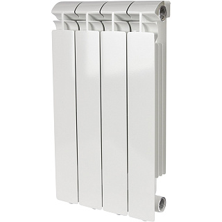 Радиатор STOUT ALPHA 500 мм 4 секции, алюминий (боковое подключение) на 7 кв.м. SRA-2310-050004 