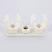 Крепление для труб 20-22 мм двойное с латунной втулкой М6 BIS