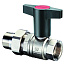 Кран шаровой OVENTROP Optibal 3/4" НВ с американкой, полнопроходной, высокая ручка